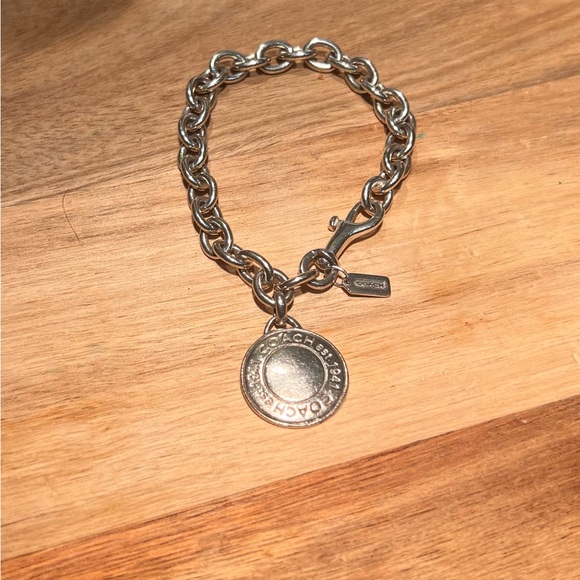 Coach 925 Silver Round Charm / Tag Bracelet - Picture 1 of 9